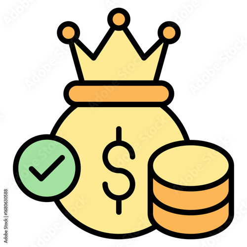 Financial lineal color icon