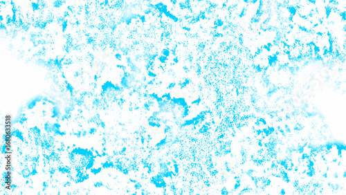 Abstract light blue and white texture with a frosty, crystalline appearance. Irregular organic patterns  ice, frozen surfaces, or watercolor stains. Cold, refreshing, and artistic feel with digital 