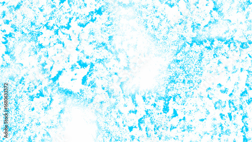 Abstract light blue and white texture with a frosty, crystalline appearance. Irregular organic patterns  ice, frozen surfaces, or watercolor stains. Cold, refreshing, and artistic feel with digital 