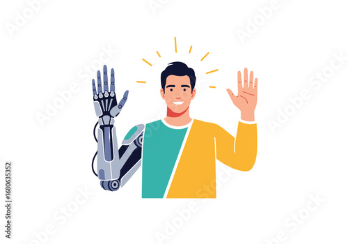 Human cyborg integration explores the future of technology and human augmentation