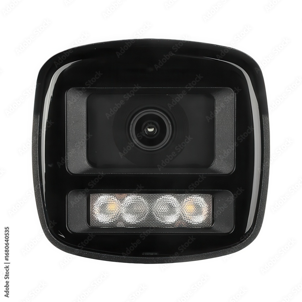 Fototapeta premium bullet ccctv camera white background