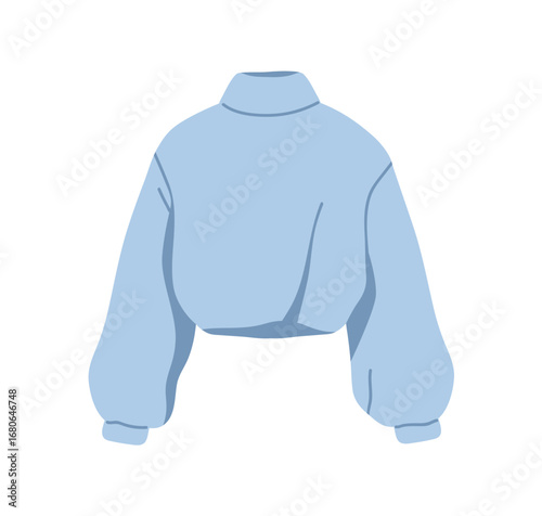 Pullover, fashion sweater with balloon sleeves, collar. Casual garment, loose...