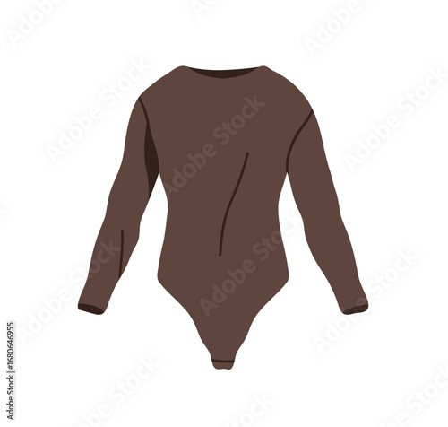 Women bodysuit, casual clothing. One-piece body suit, torso wear, basic texti...