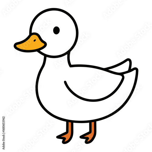 Cute duck cartoon character