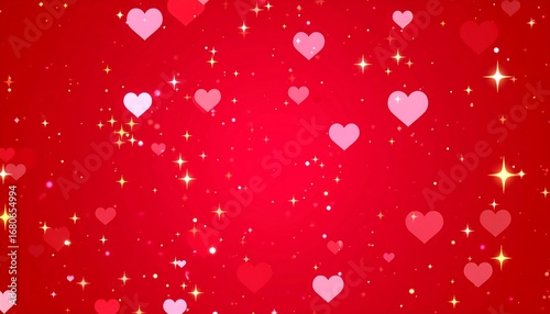 Red hearts and stars