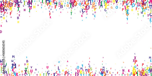 School notebook cover. Colorful childish floating