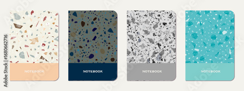 Brochure cover design. Terrazzo abstract
