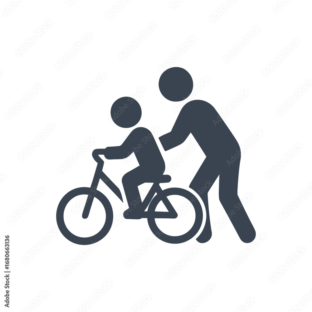 Fototapeta premium Bike Lesson Icon