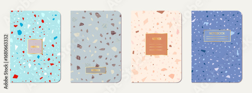 Brochure cover design. Terrazzo abstract
