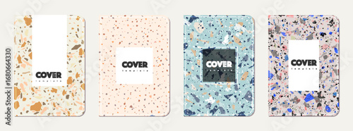 Notepad cover design. Terrazzo abstract