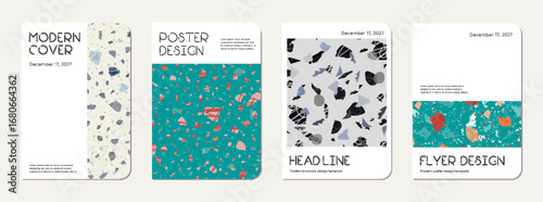 Notebook cover design. Terrazzo abstract