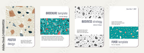 Brochure cover design. Terrazzo abstract