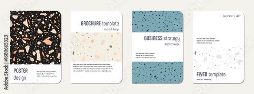 Brochure cover design. Terrazzo abstract