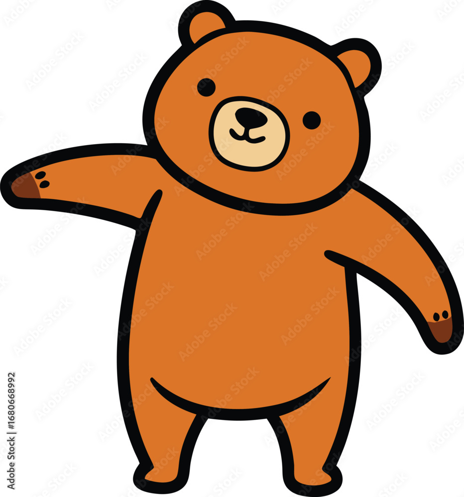 Obraz premium cute bear dabbing movement 