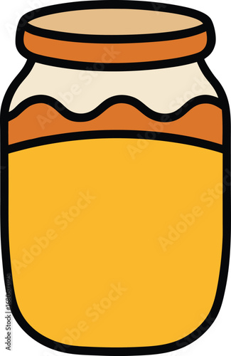 jar of honey vector illustration
