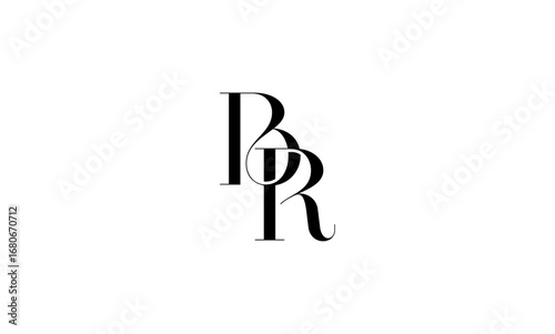 BR initial letters, monogram logo
