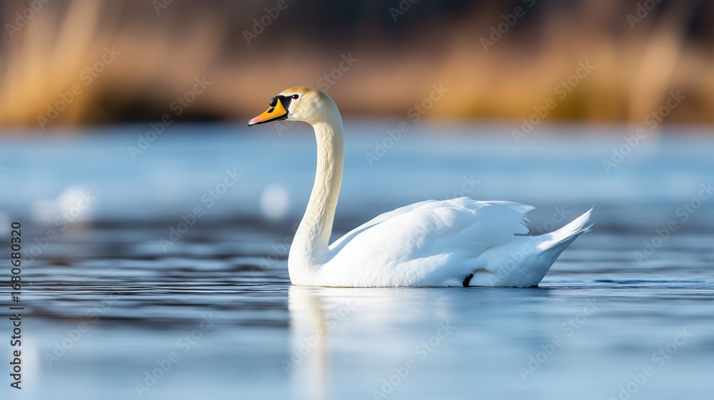 Obraz premium Spent some time with swans during winter