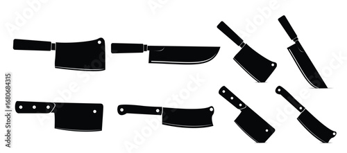 cleaver silhouette vectors 