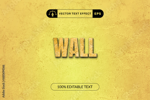 Wall text effect for construction with cement style