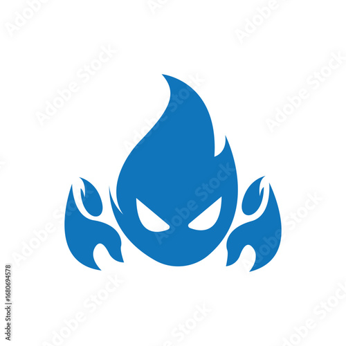 Game fire mascot esport logo design, Logo fire devil.