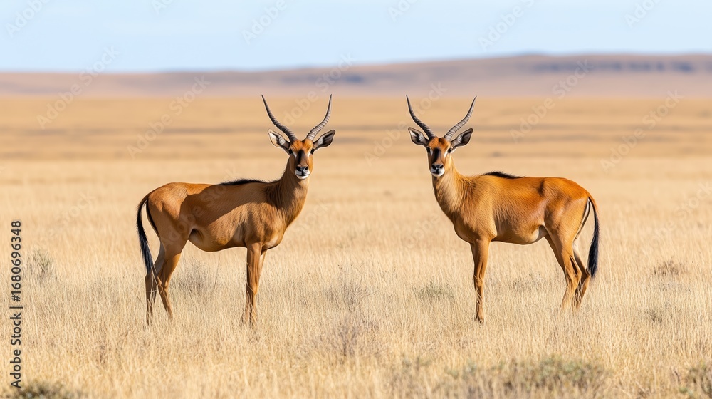 Fototapeta premium Two male red hartebeest