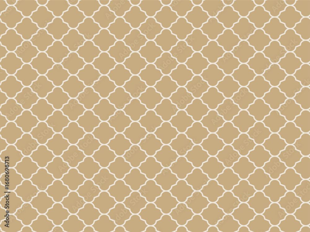 Naklejka premium Oriental ornament seamless pattern. Arabic line shapes print. Vector