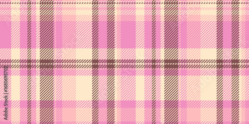 Halloween tartan vector check, performance pattern texture fabric. Back to school background textile seamless plaid in pink and blanched almond colors.