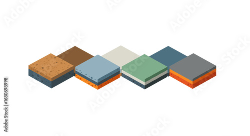 Isometric soil layers explained: geology and earth science concepts