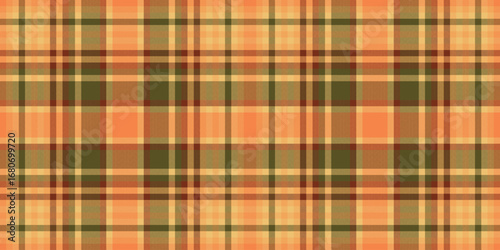 Warm plaid pattern, ideal for backgrounds or textile designs. Features intersecting lines in fall hues, creating a cozy and rustic feel. Use for seasonal projects.