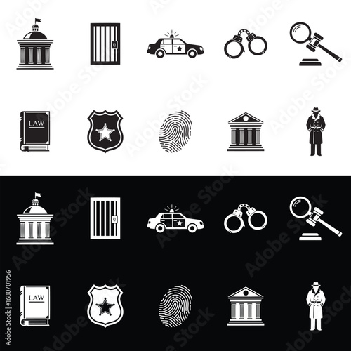 Law and Justice System Icons