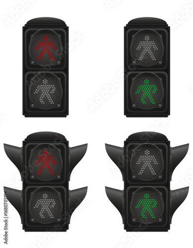 light traffic cartoon stock vector illustration isolated on white background