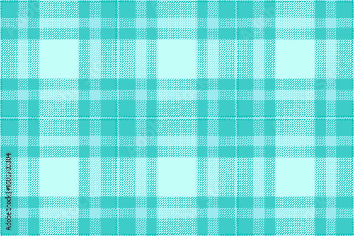 Seamless plaid pattern in cool aqua hues. Ideal for backgrounds, textiles, or designs needing a classic, calming texture. Versatile, modern  timeless design.