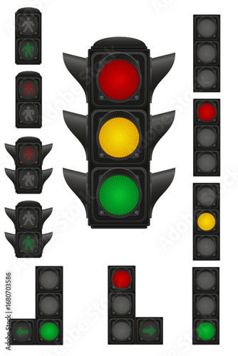 light traffic cartoon stock vector illustration isolated on white background