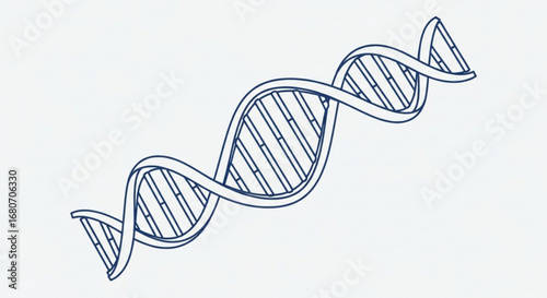 Dna helix structure, a symbol of science, biology, and genetic research and innovation