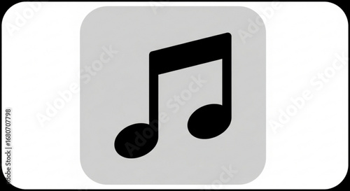 Illustration of a musical note, a symbol of sound and melody, representing music and harmony on