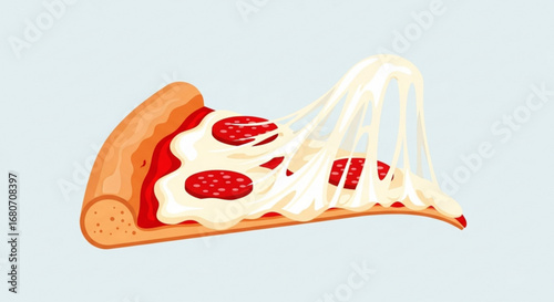 A delicious slice of pepperoni pizza with melting cheese, perfect for a quick and tasty meal