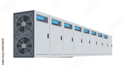 Data center cooling system in modern server room design
