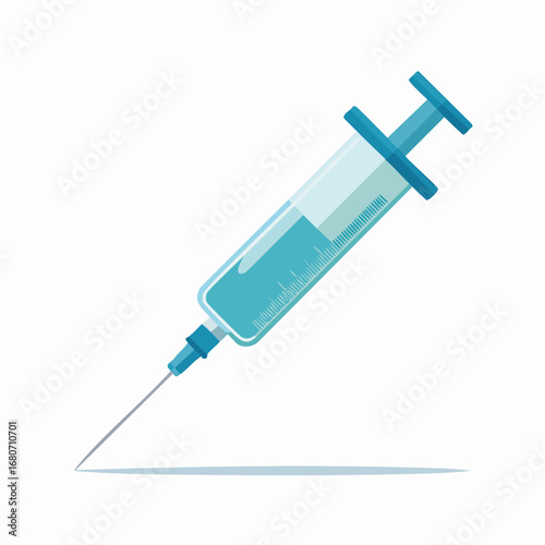 A medical syringe with a sharp needle is a crucial tool for injecting medicine and vaccinations in healthcare settings