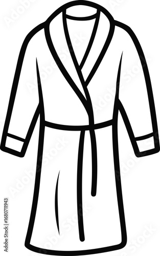  hand drawn loose stay cation bathrobe