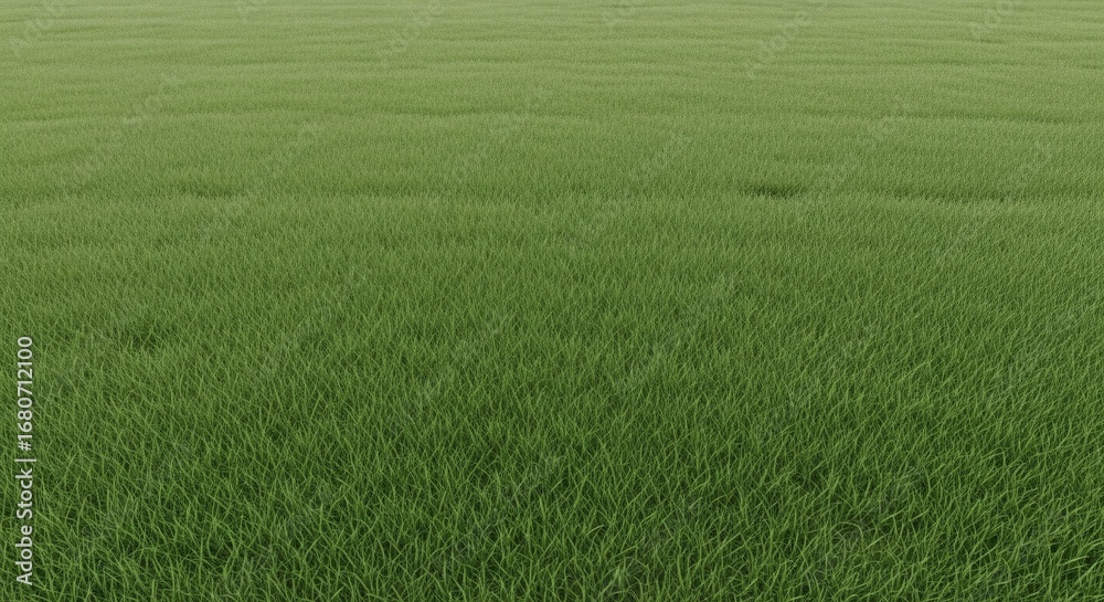 Fototapeta premium A vast expanse of closely cropped green grass