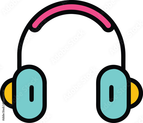 radio headphones illustration