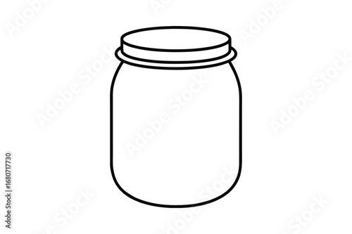 Jam jar line art vector illustration, Black Jam jar line art bundle 