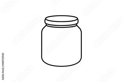 Jam jar line art vector illustration, Black Jam jar line art bundle 