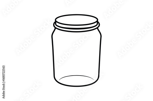 Jam jar line art vector illustration, Black Jam jar line art bundle 