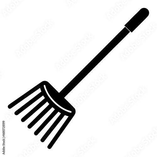 A rake filled icon vector