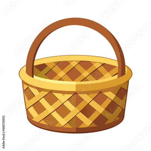 Woven basket no background