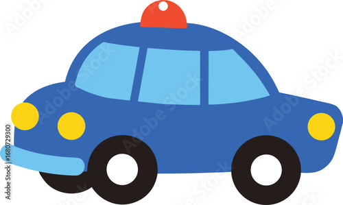 Cartoon Police Car Illustration
