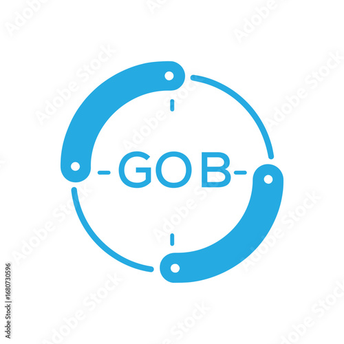 GOB Modern Company logo. GOB Circular Technology Logo design for entrepreneur and business. GOB best icon Digital Branding.

