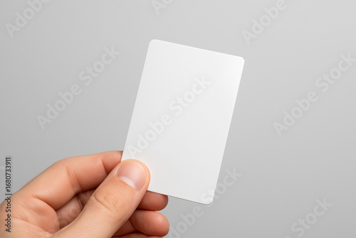 Blank Keycard in Hand — ID, Hotel, Office Access