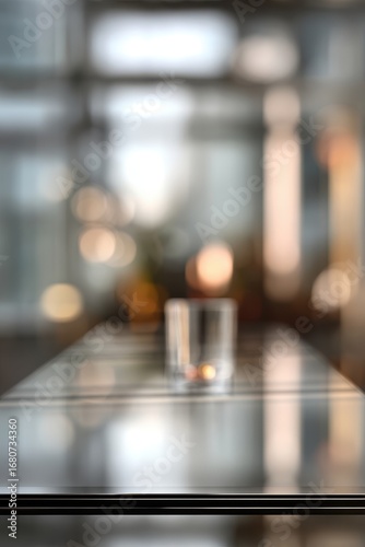 Wallpaper Mural Blurry modern cafe table Torontodigital.ca